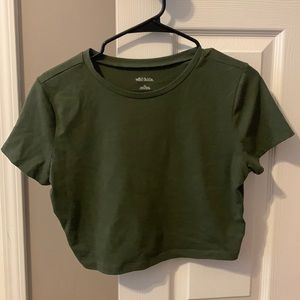 XL, green crop top from target (never worn) - fits like a large